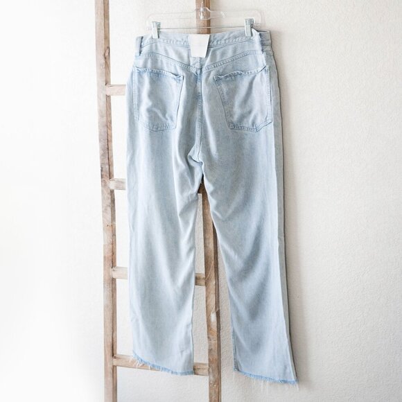 7 FOR ALL MANKIND 74AM LUSTRE EASY STRAIGHT LYOCELL DENIM JEANS SZ 31 - Picture 4 of 12